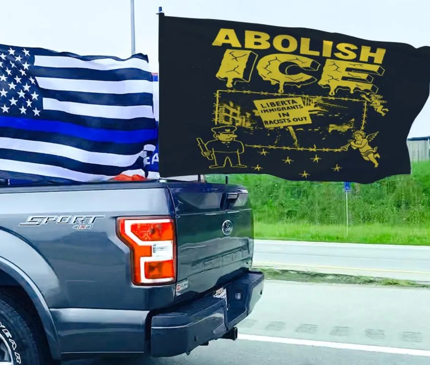 Abolish ICE House Flag, Protest House Flag