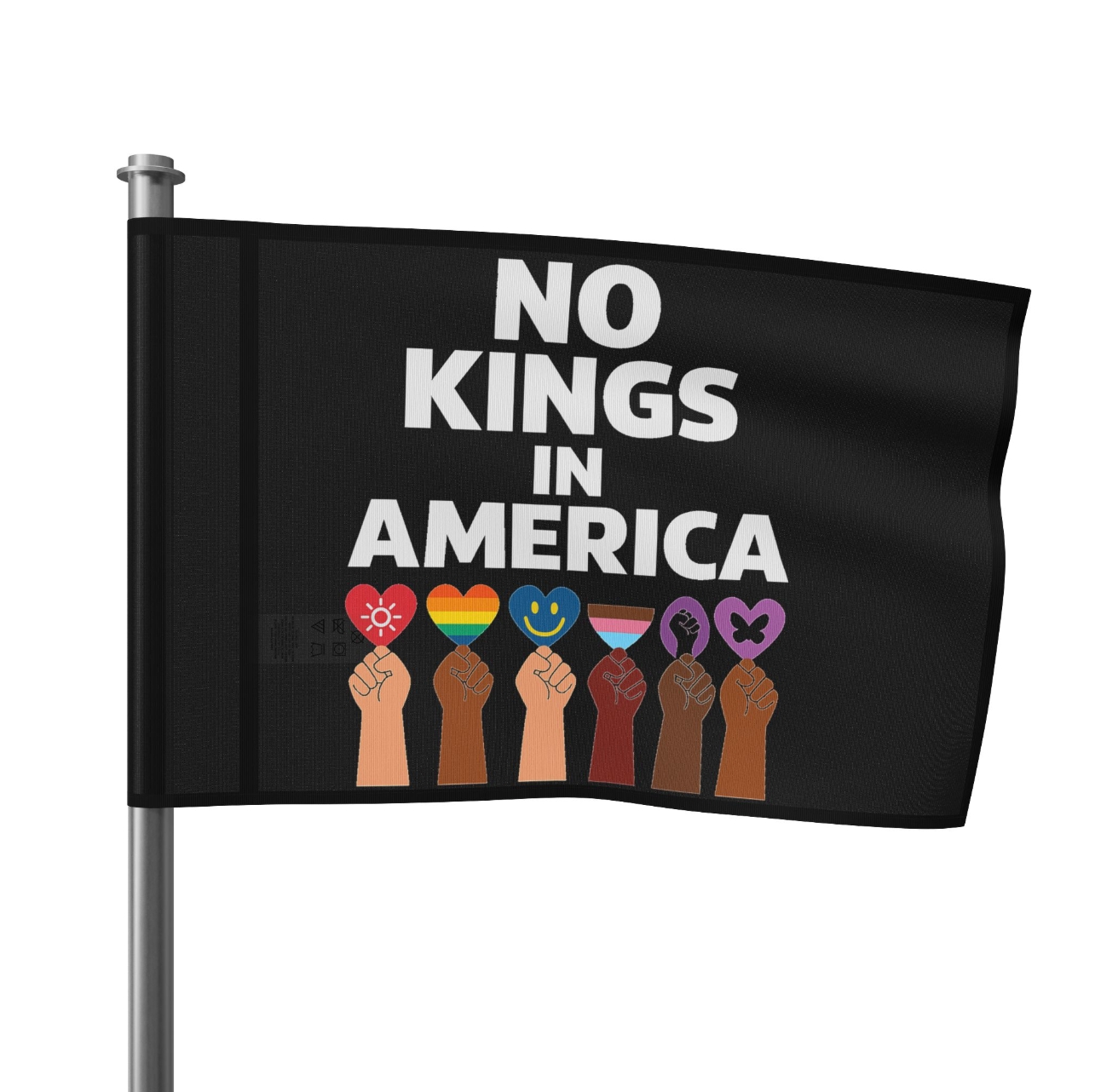Anti Trump No Kings Flag– 2025 Protest Tee