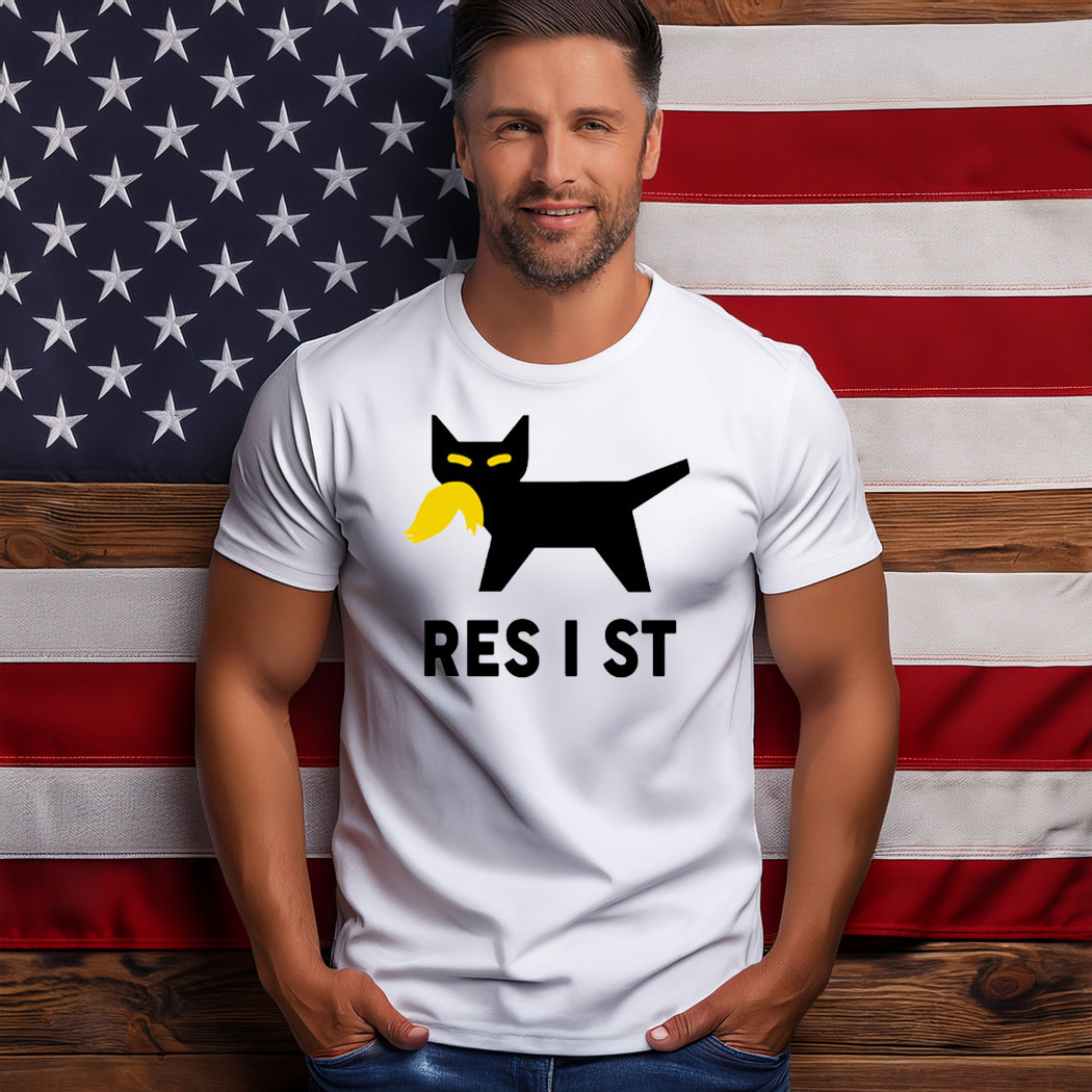Anti-Trump Resist Cat T-Shirt