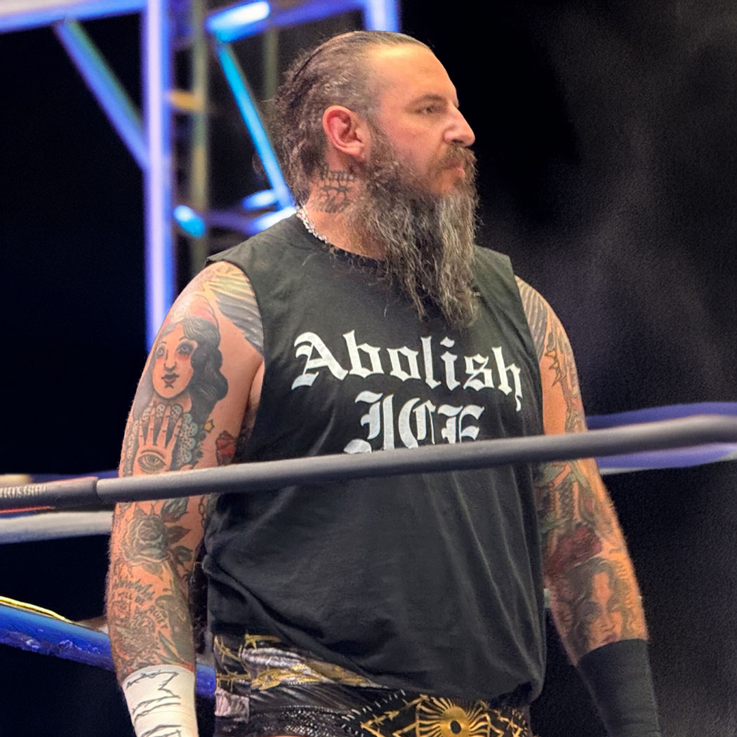 Brody King rocking an ABOLISH ICE T-Shirt