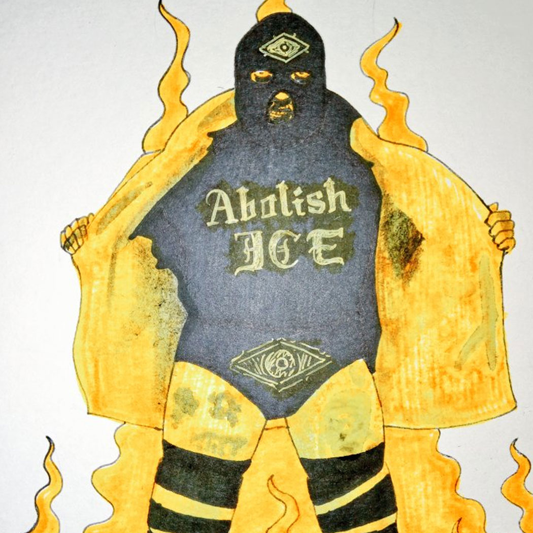 Brody King rocking an ABOLISH ICE Tank Top Shirt