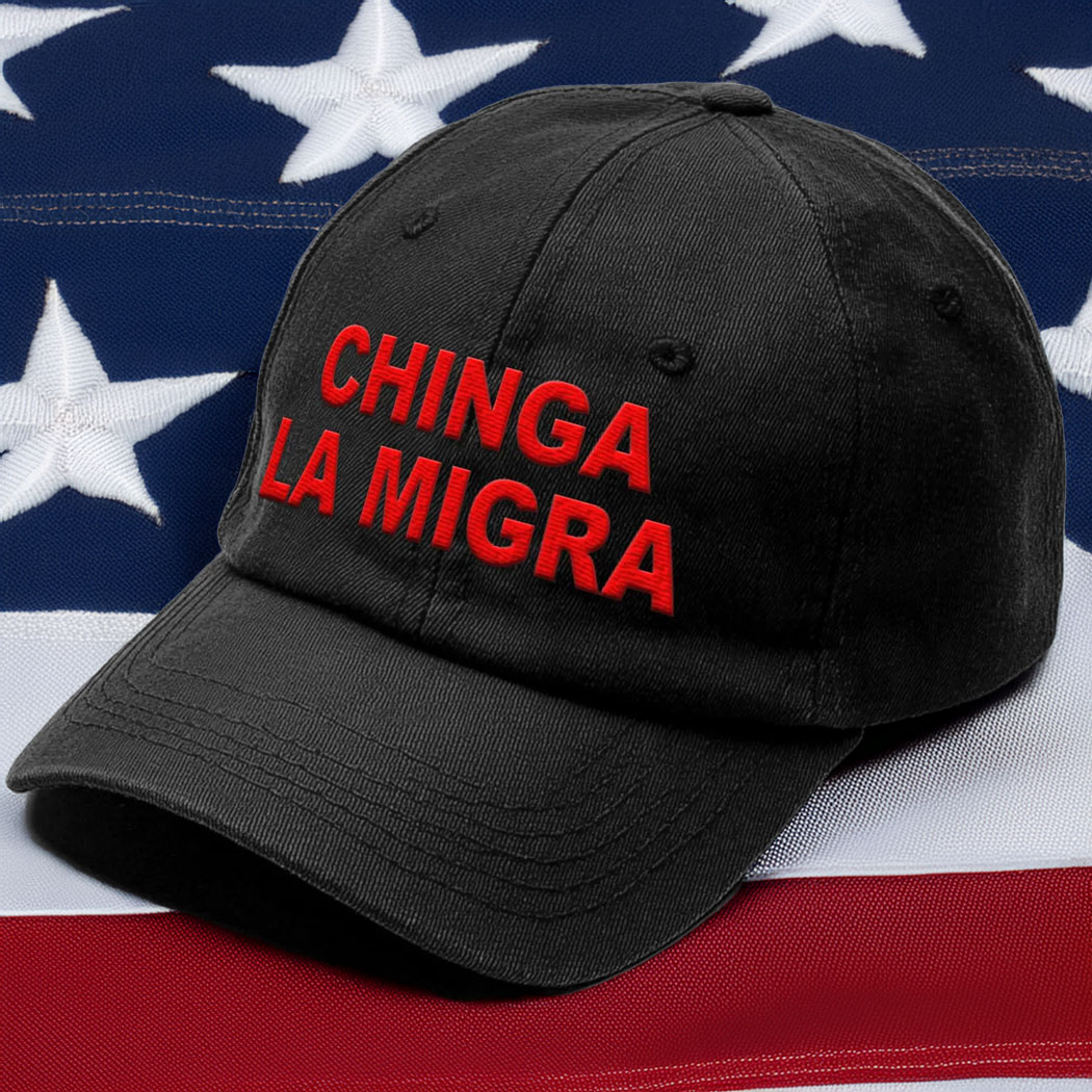 Chinga La Migra Red Embroidered Hat