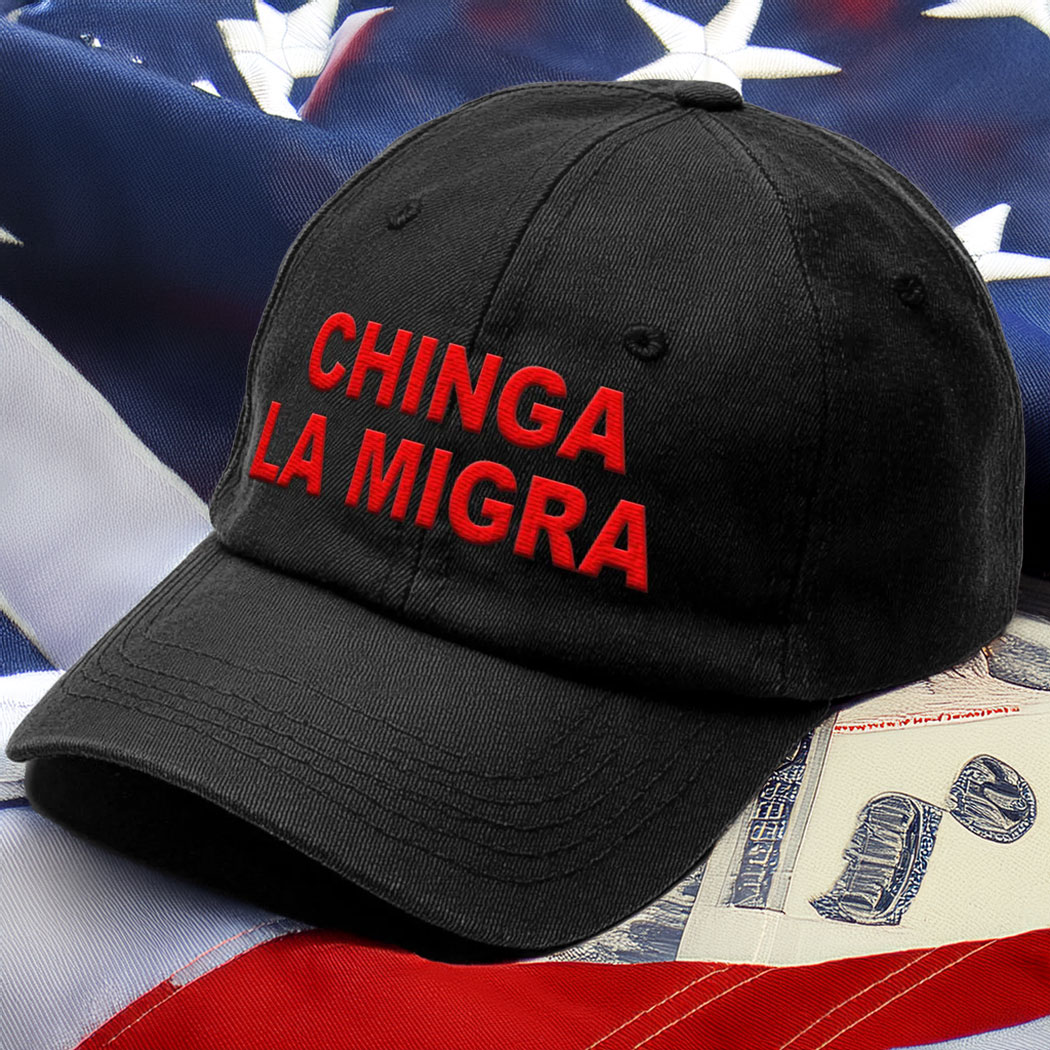 Chinga La Migra Red Embroidered Hat
