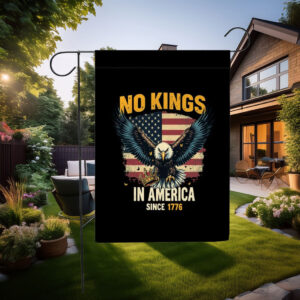 NO KINGS Garden Flag, Anti Authoritarian Protest Flag