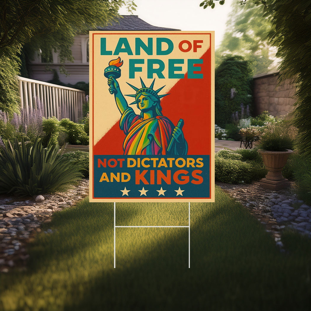 No Kings Day Anti-Trump, Anti-MAGA Yard Sign