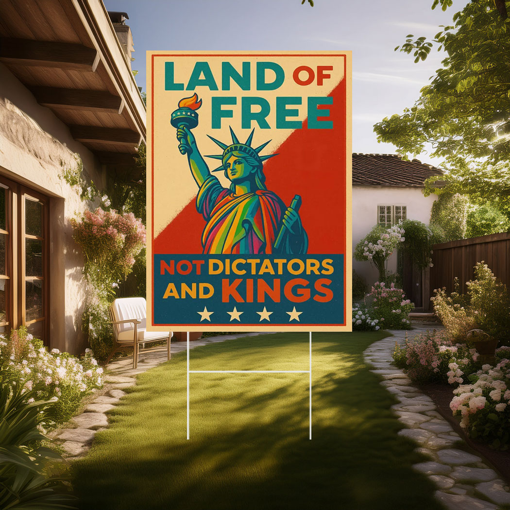No Kings Day Anti-Trump, Anti-MAGA Yard Sign