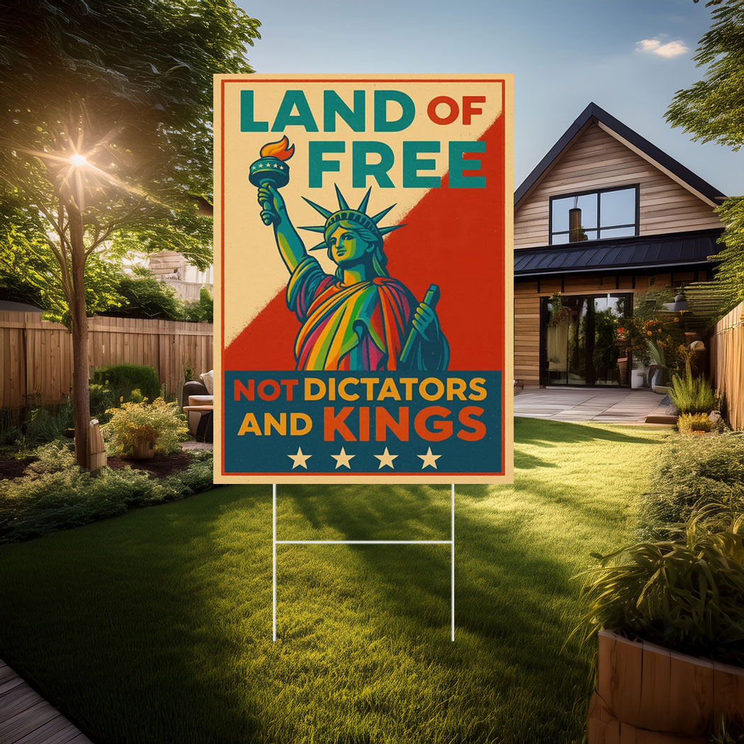 No Kings Day Anti-Trump, Anti-MAGA Yard Sign
