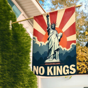 No Kings In America House Flag