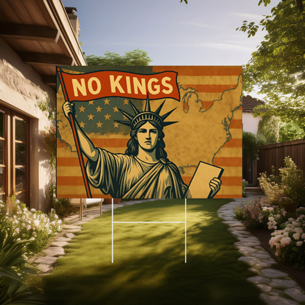 No Kings Liberty Yard Sign