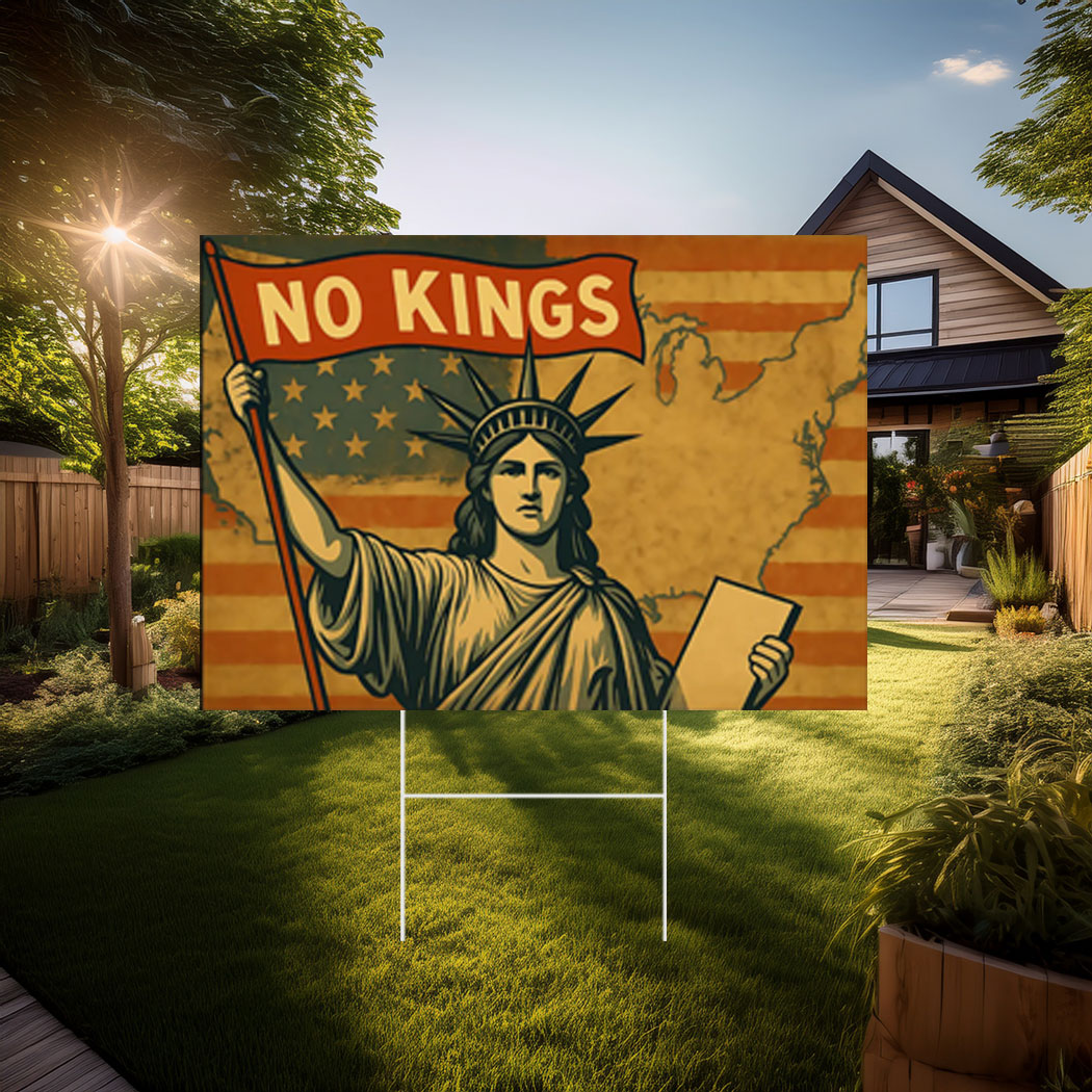 No Kings Liberty Yard Sign