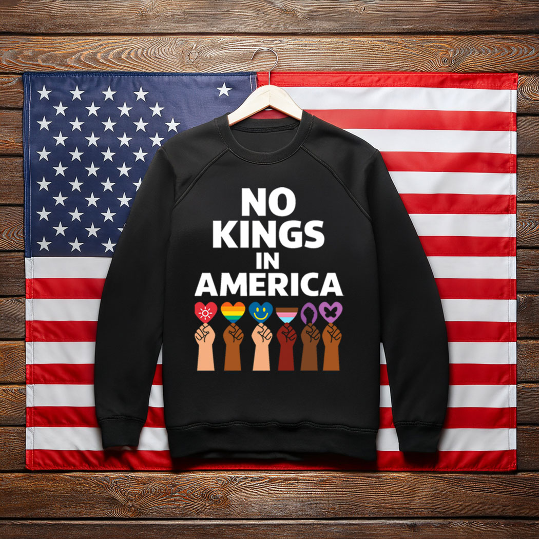 No Kings Protest Sweatshirt – Anti Trump Statement Tee