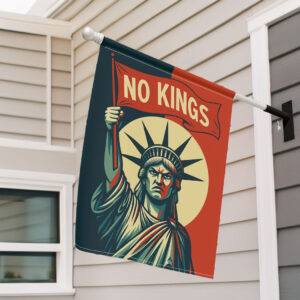 No Kings in America Garden Flag Anti Trump Fascism Flag