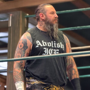 Brody King rocking an ABOLISH ICE shirt