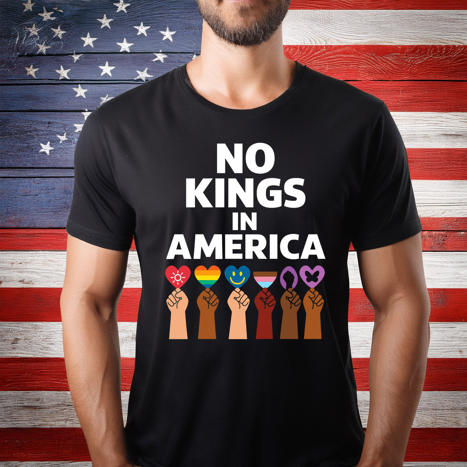 Official No Kings Anti Trump 2025 T-Shirt