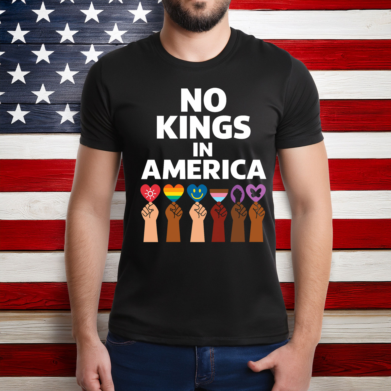 Official No Kings Anti Trump 2025 T-Shirt