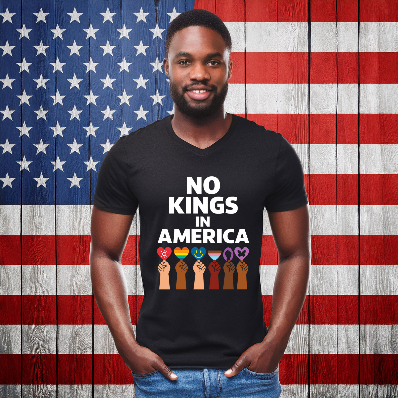 Official No Kings T-Shirt – Protest Trump