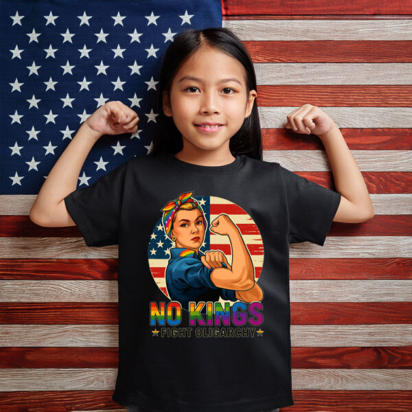 Vintage No Kings Fight Oligarchy T-Shirt